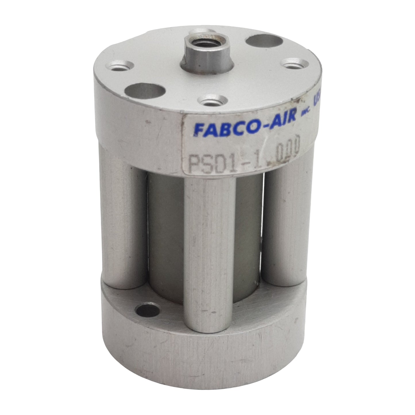 Used Fabco-Air PSD1-1.000 Pneumatic Cylinder, ø1/2in Bore, 1in Stroke, #10-32, 200psi