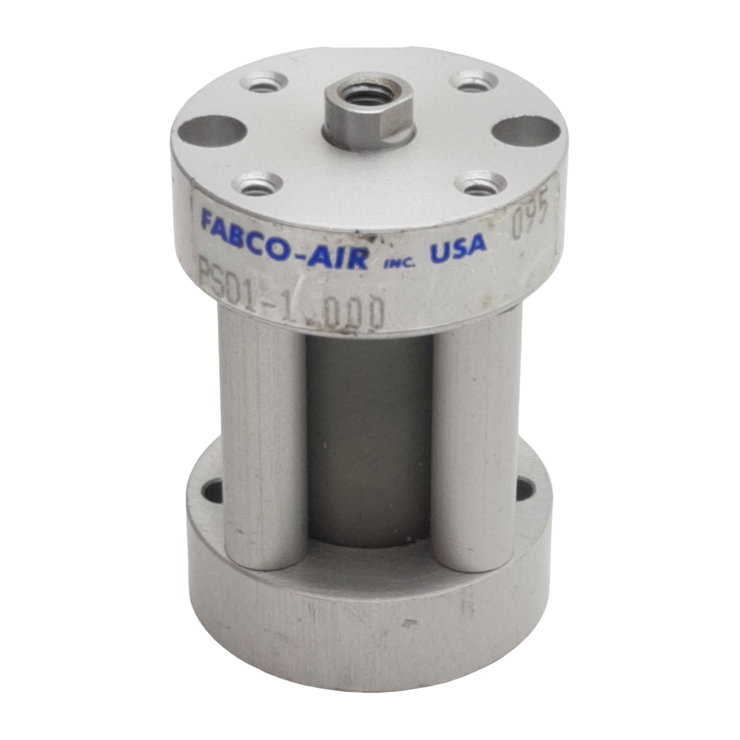 Used Fabco-Air PSD1-1.000 Pneumatic Cylinder, ø1/2in Bore, 1in Stroke, #10-32, 200psi