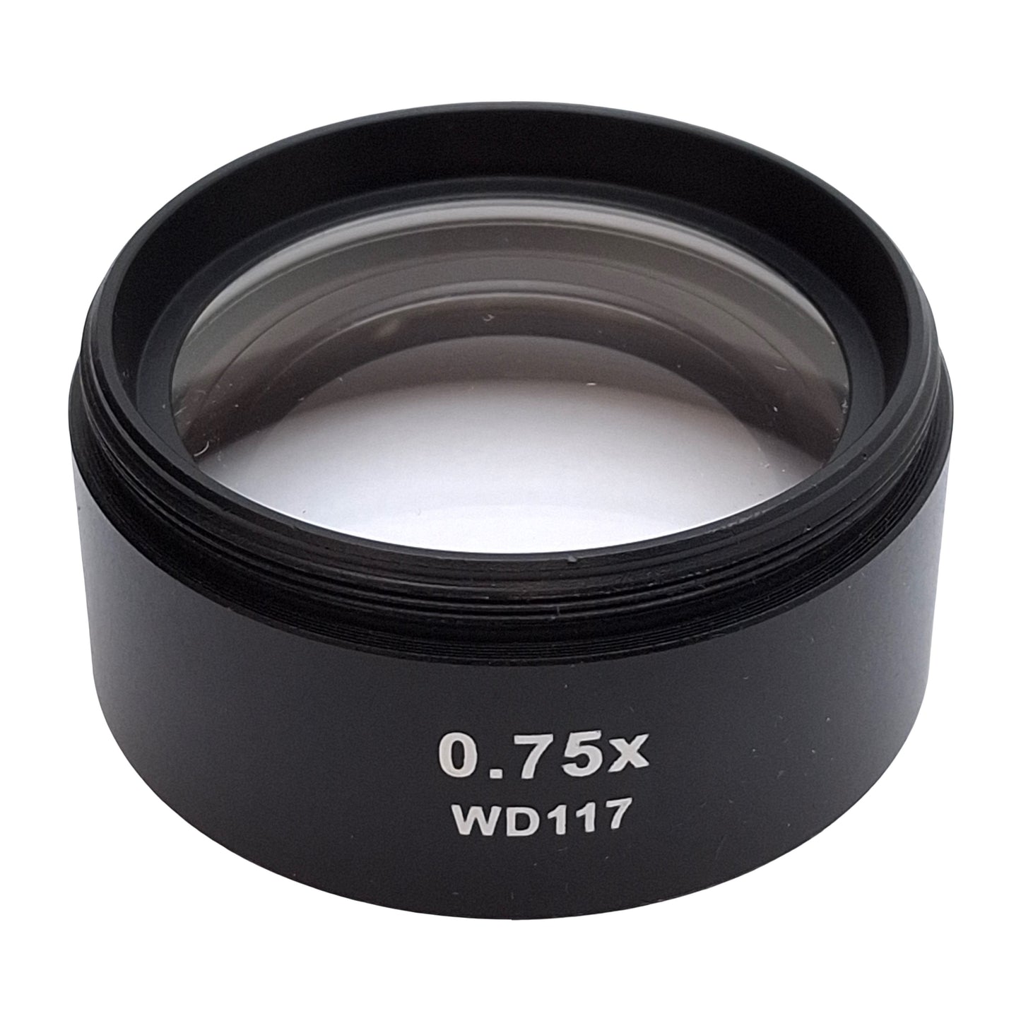 Used Scienscope Objective Lens For SSZ Microscopes, 0.75x Magnification, 117mm WD