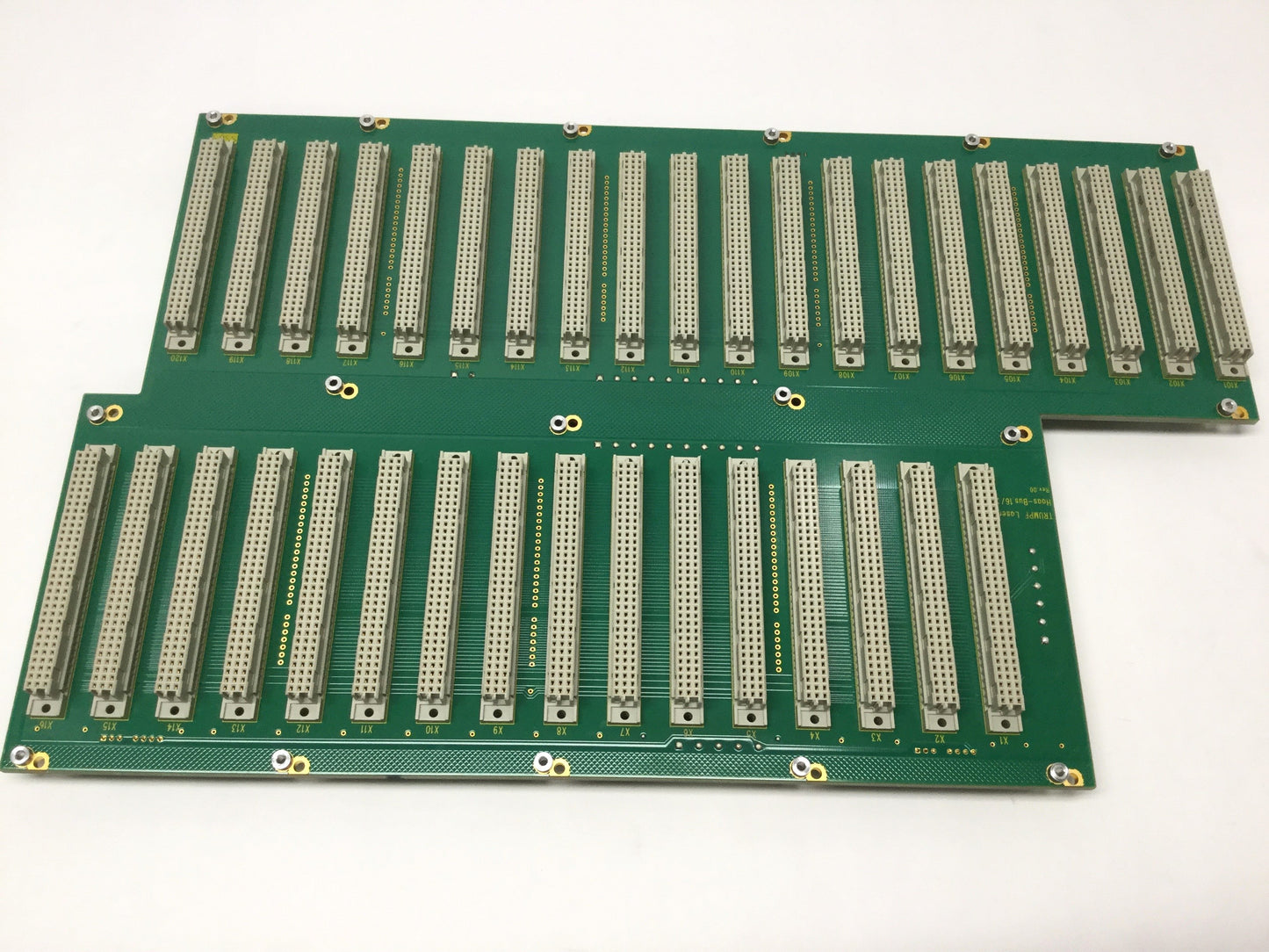 Used Trumpf Haas-Bus 16/20 Laser Backplane 36-Slot DIN 41612 Socket 96-pin Connectors