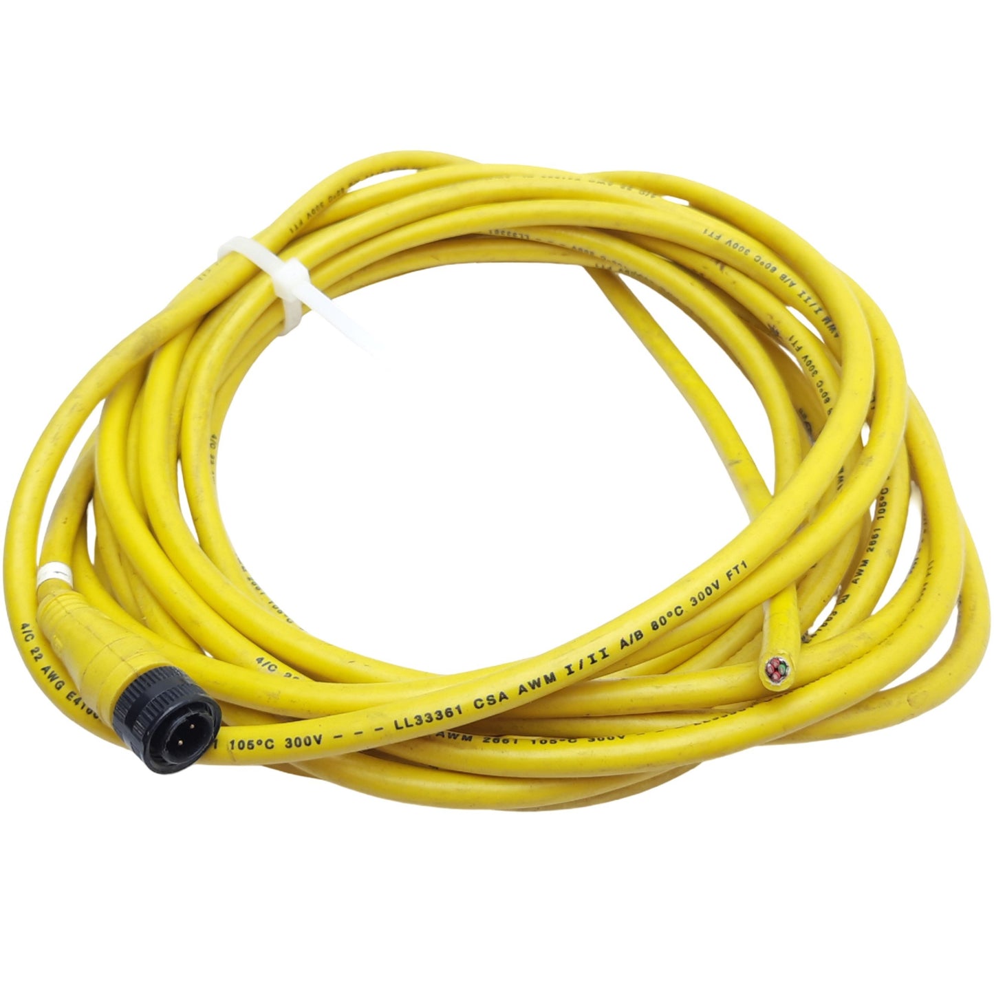 Used Brad Harrison 704002D02F200 1/2"-20 UNF Male Straight 4-Pin to Single-Ended, 6m