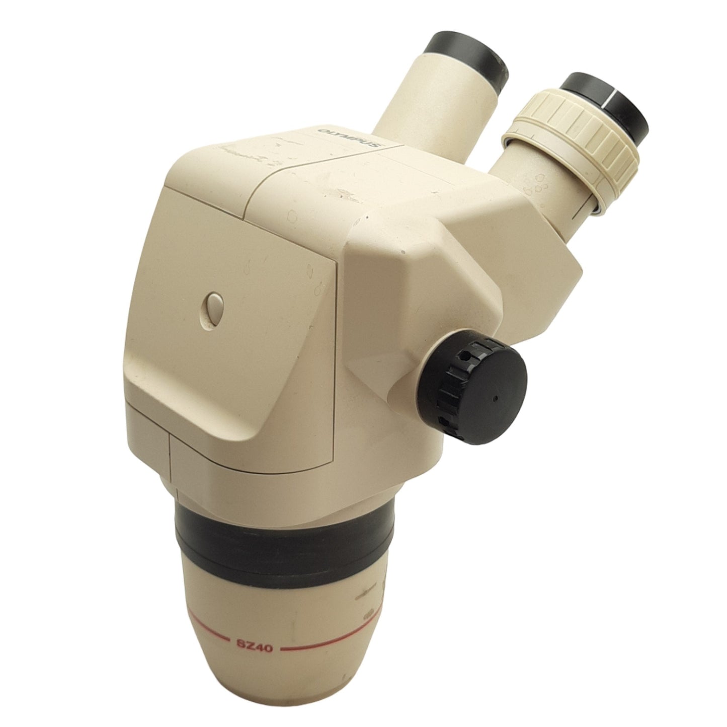 Used Olympus SZ4045 Microscope Head, 110mm WD, 0.67x ~ 4x Mag. *No Eyepieces*