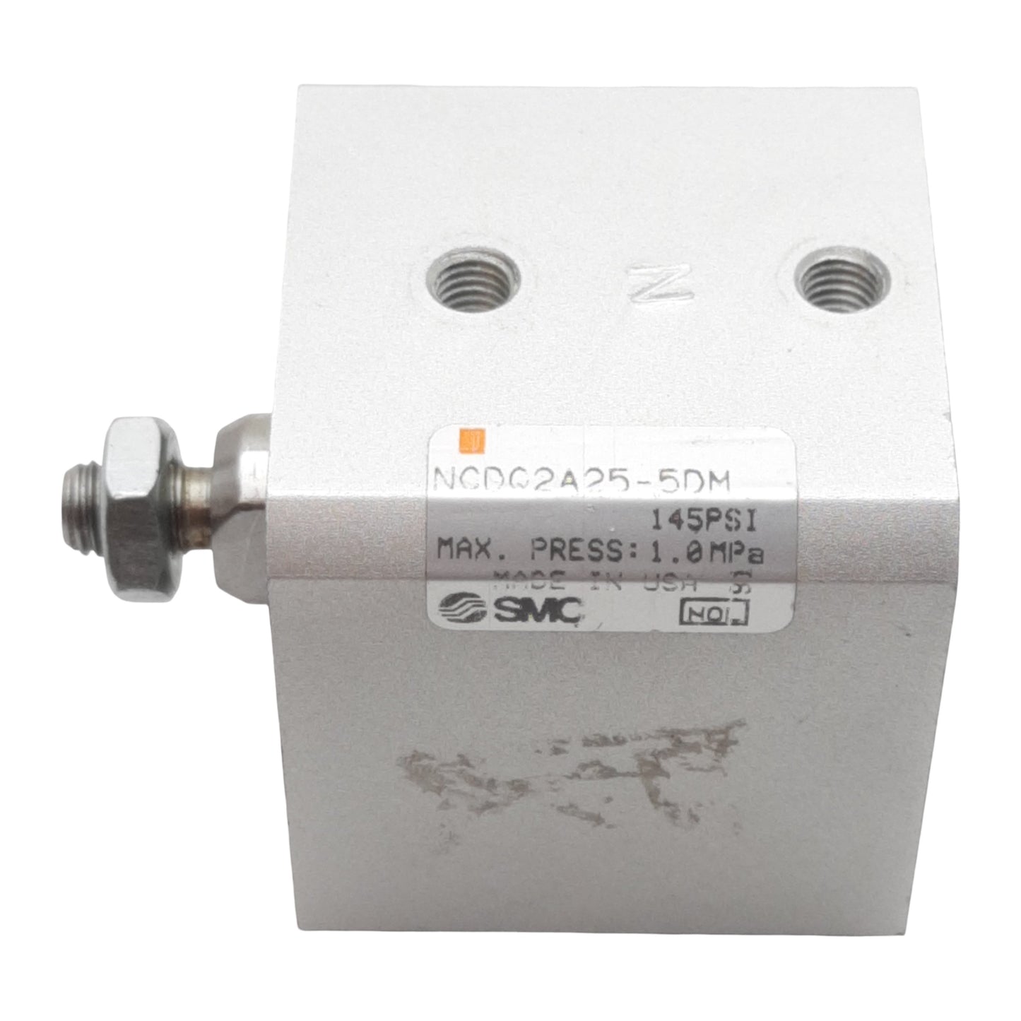 Used SMC NCDC2A25-5DM Pneumatic Compact Cylinder, ø25mm Bore, 5mm Stroke, M5, 1.0MPa
