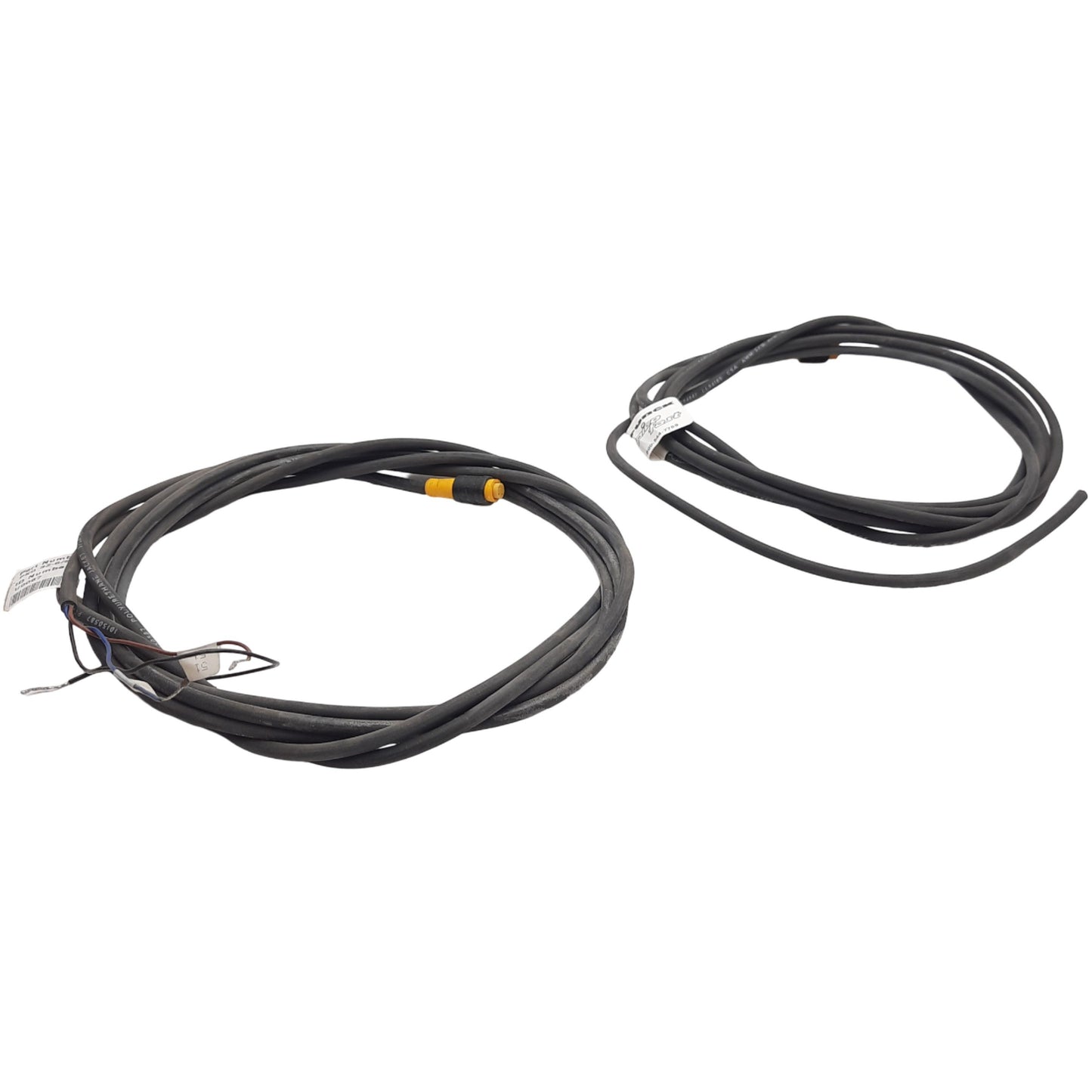 Used Lot of 2 Turck PKG 3z-6/s90 Actuator/Sensor Cable M8 3-Pin Female, 125VAC/DC, 3m