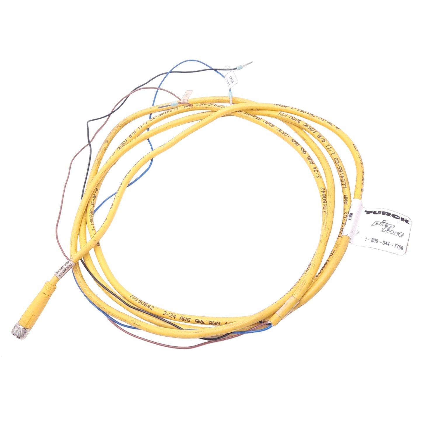 Used Turck PKG 3M-4 U2515-65 PicoFast Cordset, M8 3-Pin Female, 125V 4A, 5ft Length