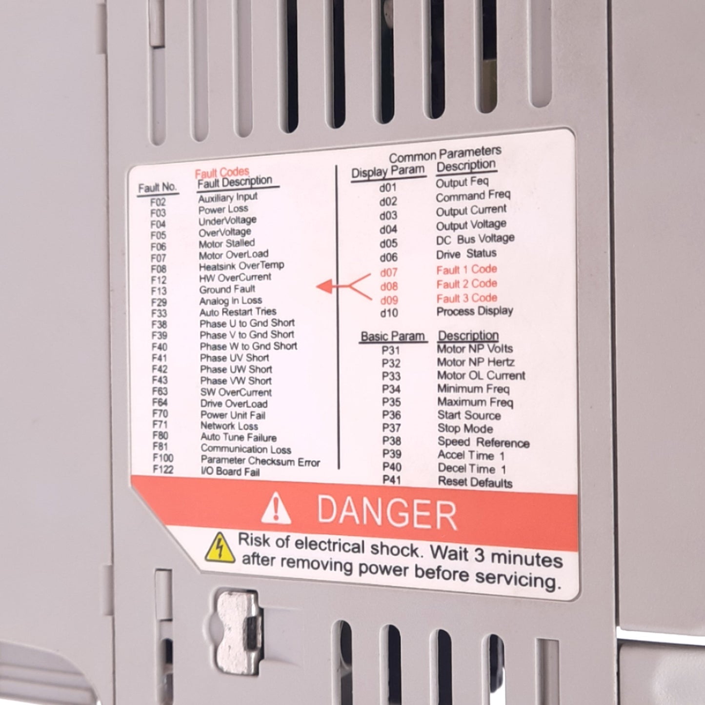 Used Allen Bradley 22B-E6P6N104 PowerFlex AC Drive, 600VAC 3ph, 6.6A 0-400Hz Out, 5hp