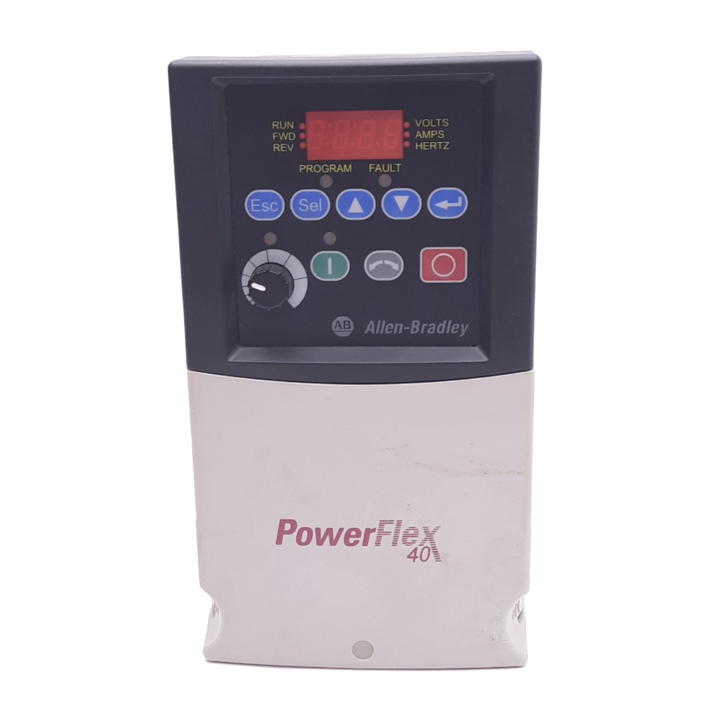 Used Allen Bradley 22B-E6P6N104 PowerFlex AC Drive, 600VAC 3ph, 6.6A 0-400Hz Out, 5hp