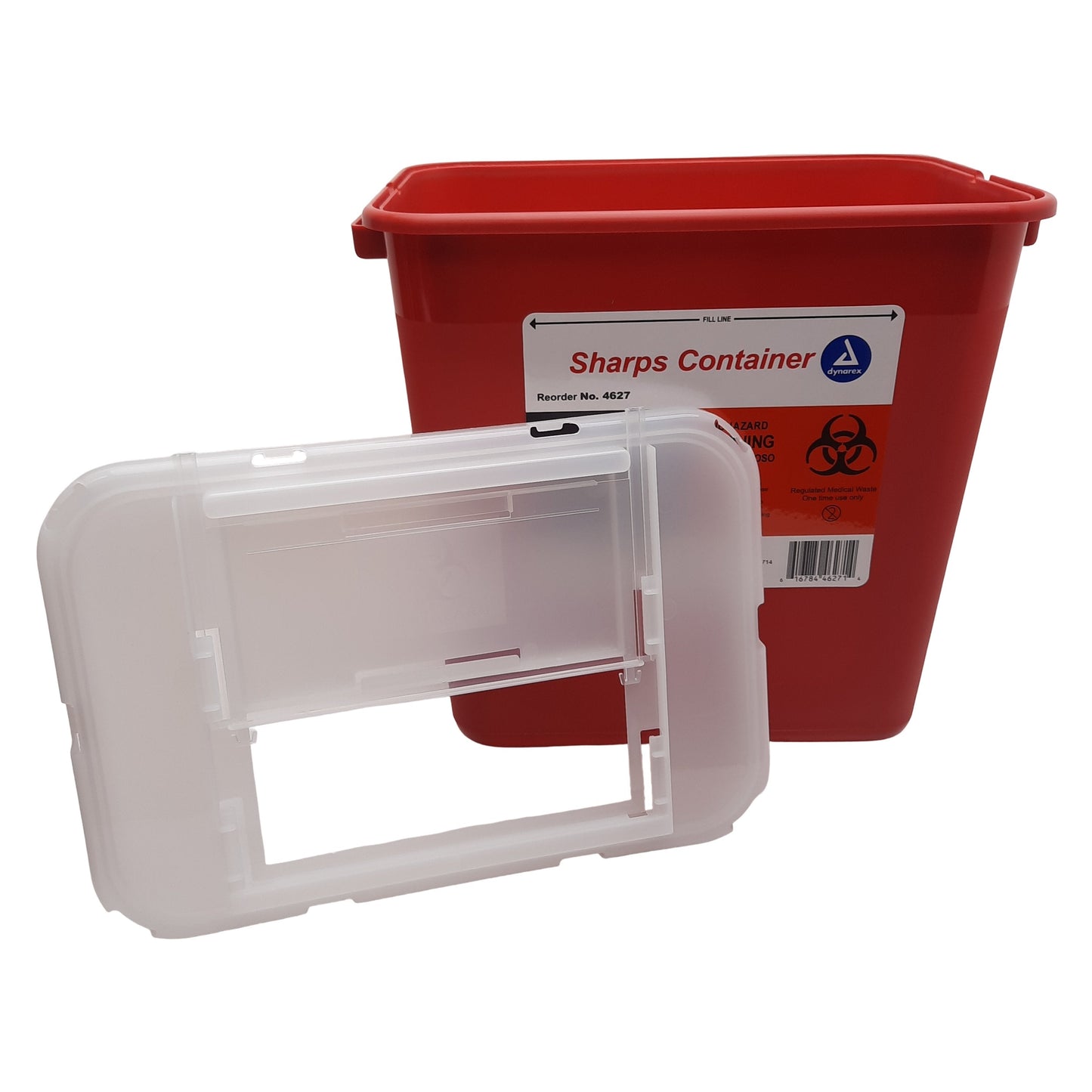 New Lot of 9 Dynarex 4627 Sharps Container 2gal (7570mL) 6.9" L x 10.8" W x 9.98" H