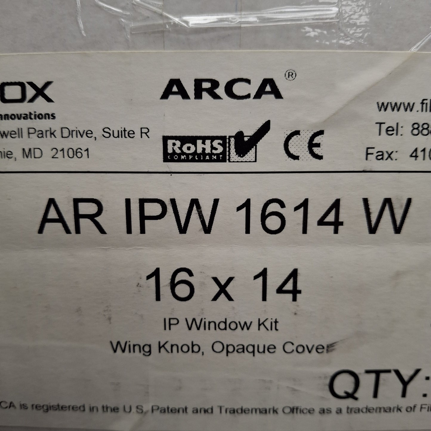 New Fibox AR IPW 1614 W Opaque Window HMI Cover, 16in H x 14in W x 3.31in D, IP67