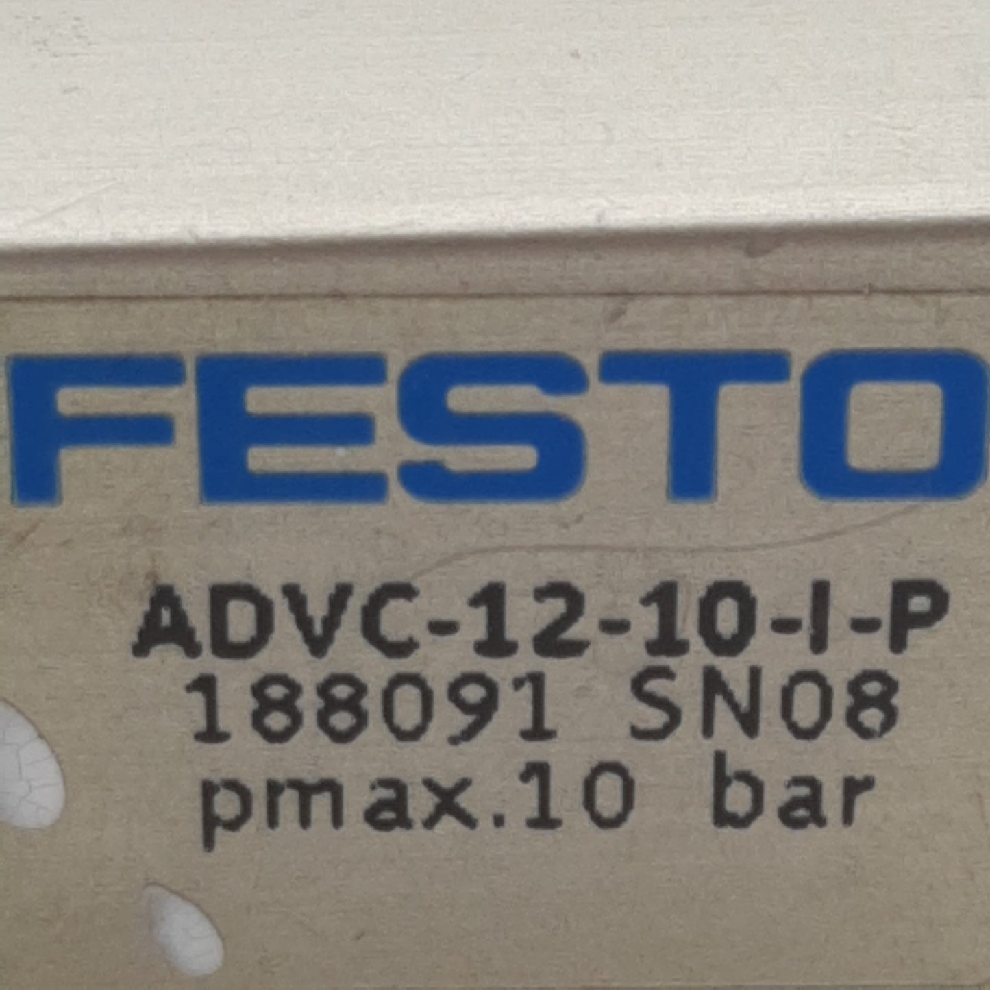 Used Festo ADVC-12-10-I-P Short-Stroke Cylinder, ø12mm Bore, 10mm Stroke, M5, 10bar