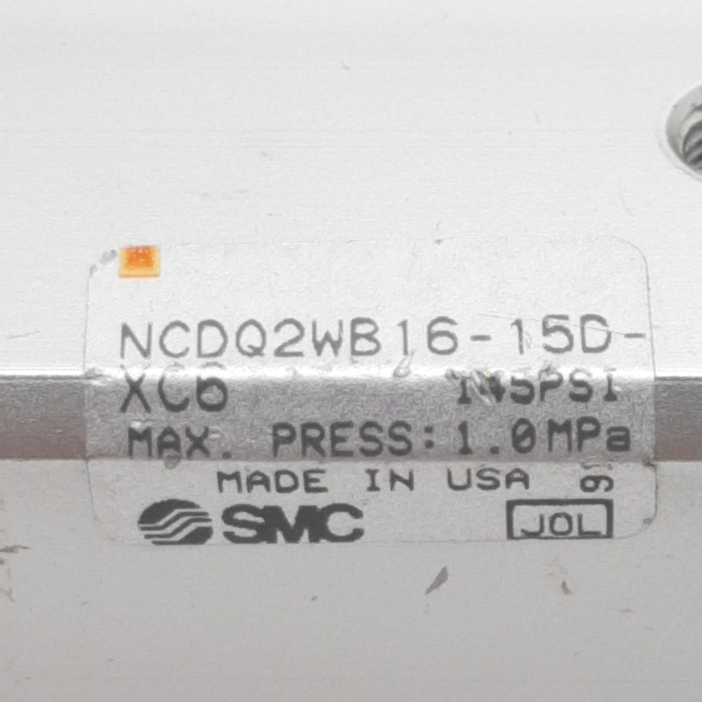 Used SMC NCDQ2WB16-15D-XC6 Pneumatic Cylinder, ø16mm Bore, 15mm Stroke, M5, 1.0MPa