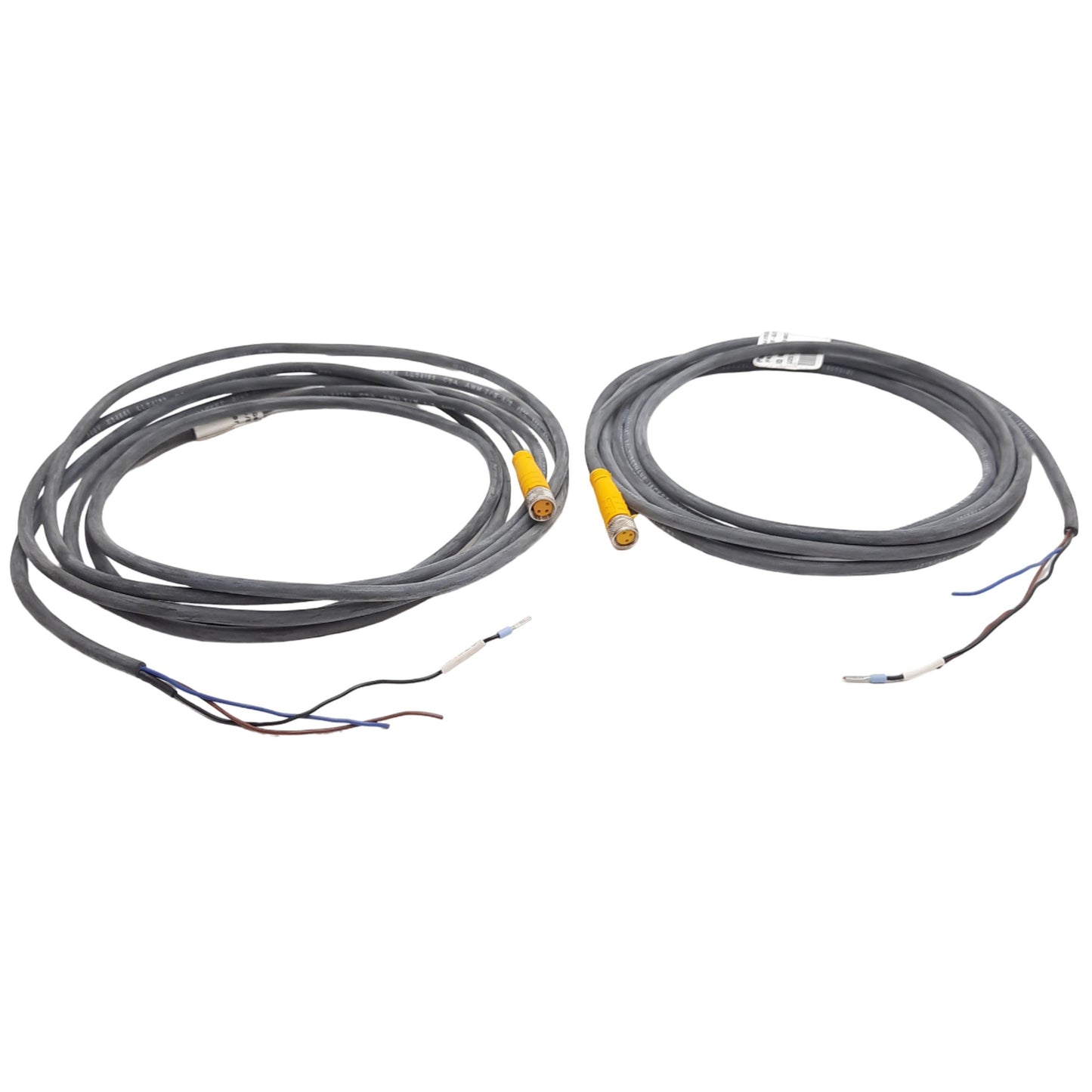 Used Lot of 2 Turck PKG 3M-6/S90 Actuator/Sensor Cable M8 3-Pin Female, 125VAC/DC, 3m