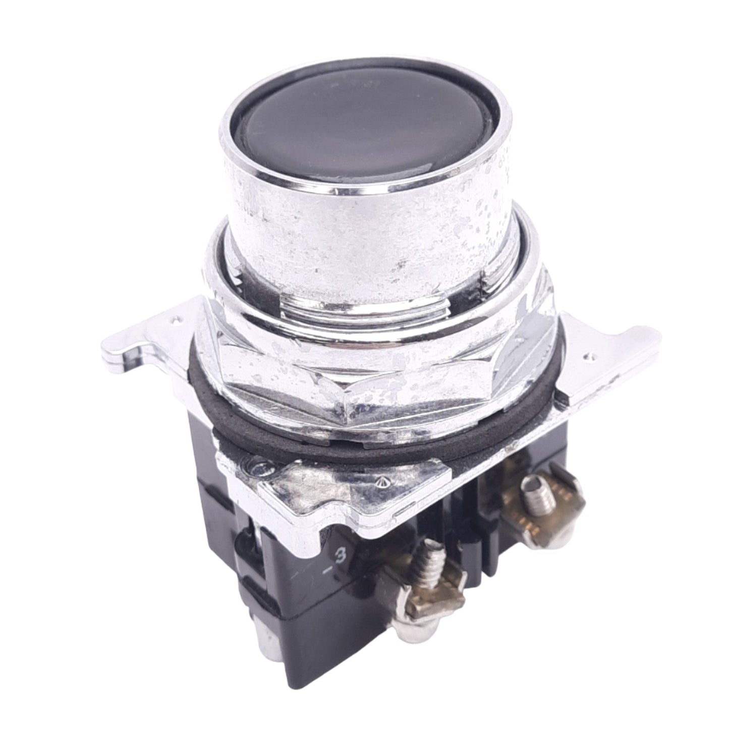 Used Eaton 10250T101-1 Flush Pushbutton Switch, ø30.5mm, 1NO 1NC, 600VAC 10A Max