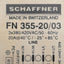 Used Schaffner FN355-20/03 EMC/RFI Filter 3-Phase 3x380/420VAC 3-20A, Screw Terminals