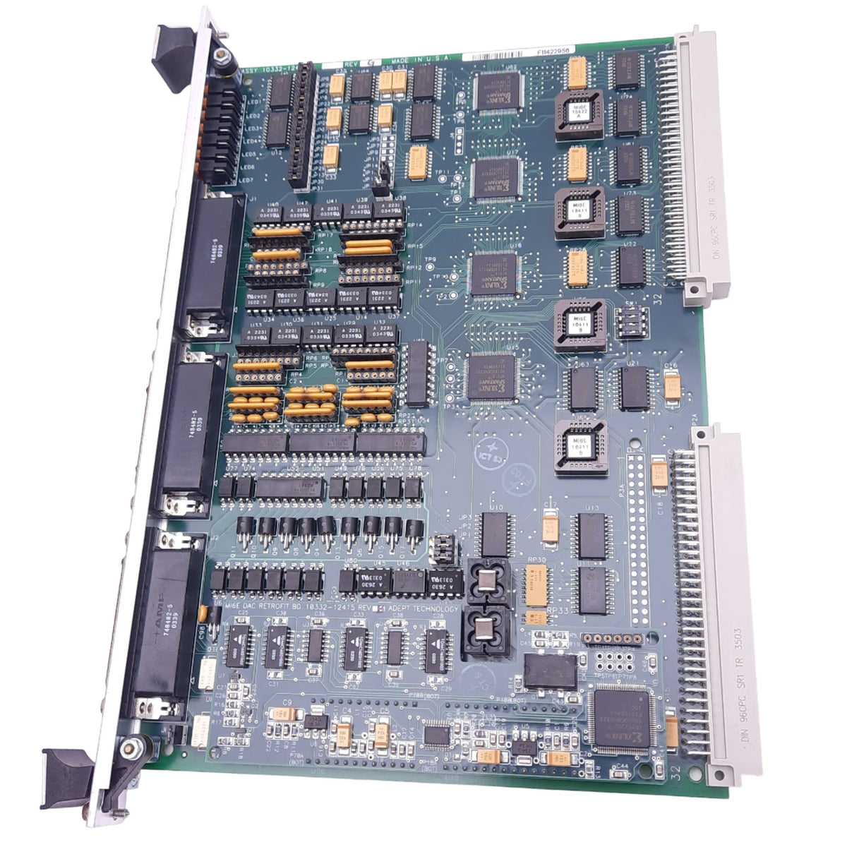 Used Adept MI-6e 10332-12410 Rev G VME Interface Module for AdeptMotion, 6-Axis, 5VDC