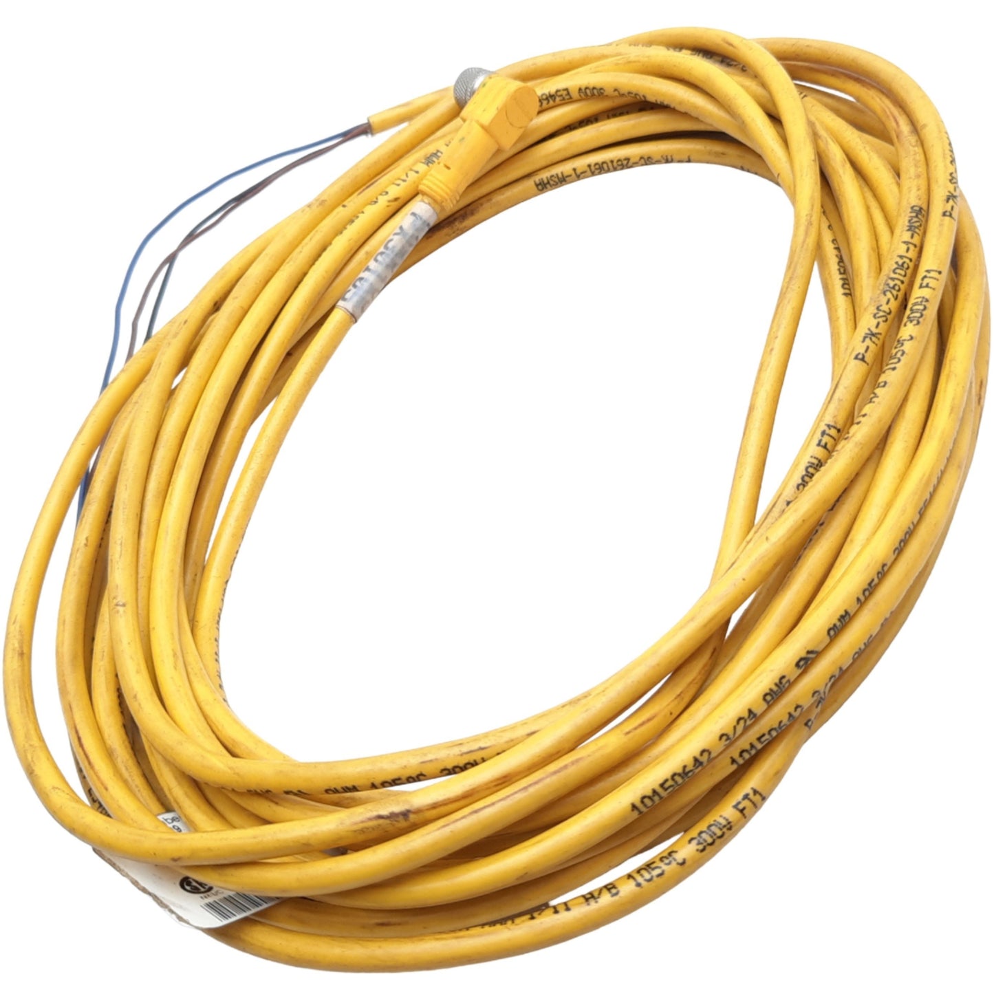 Used Lot of 2 Turck PKW 3M-6 Actuator/Sensor Connection Cable M8 3-Pin, 125 VAC/DC 6m