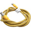 Used Turck KBE 3T-2-SBE 3T/S600 Microfast Double-Ended Cordset, 3-pin 1/2"-20 UNF, 2m