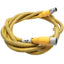 Used Turck KBE 3T-2-SBE 3T/S600 Microfast Double-Ended Cordset, 3-pin 1/2"-20 UNF, 2m