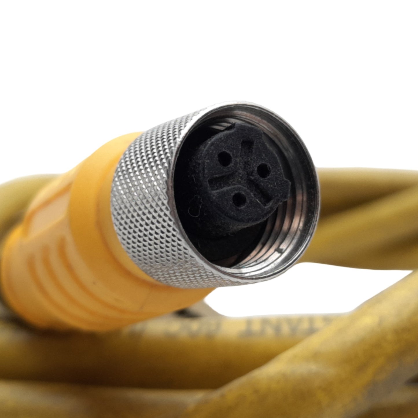 Used Turck KBE 3T-2-SBE 3T/S600 Microfast Double-Ended Cordset, 3-pin 1/2"-20 UNF, 2m