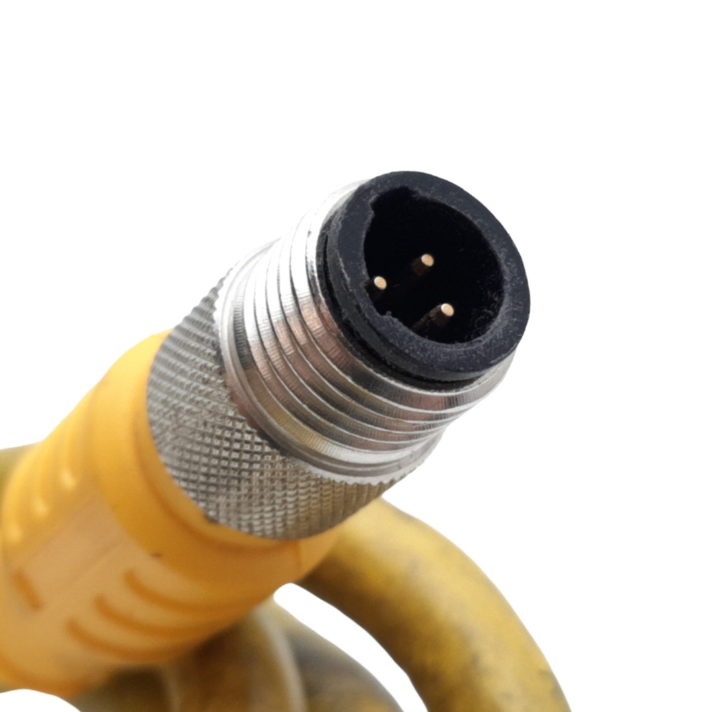 Used Turck KBE 3T-2-SBE 3T/S600 Microfast Double-Ended Cordset, 3-pin 1/2"-20 UNF, 2m