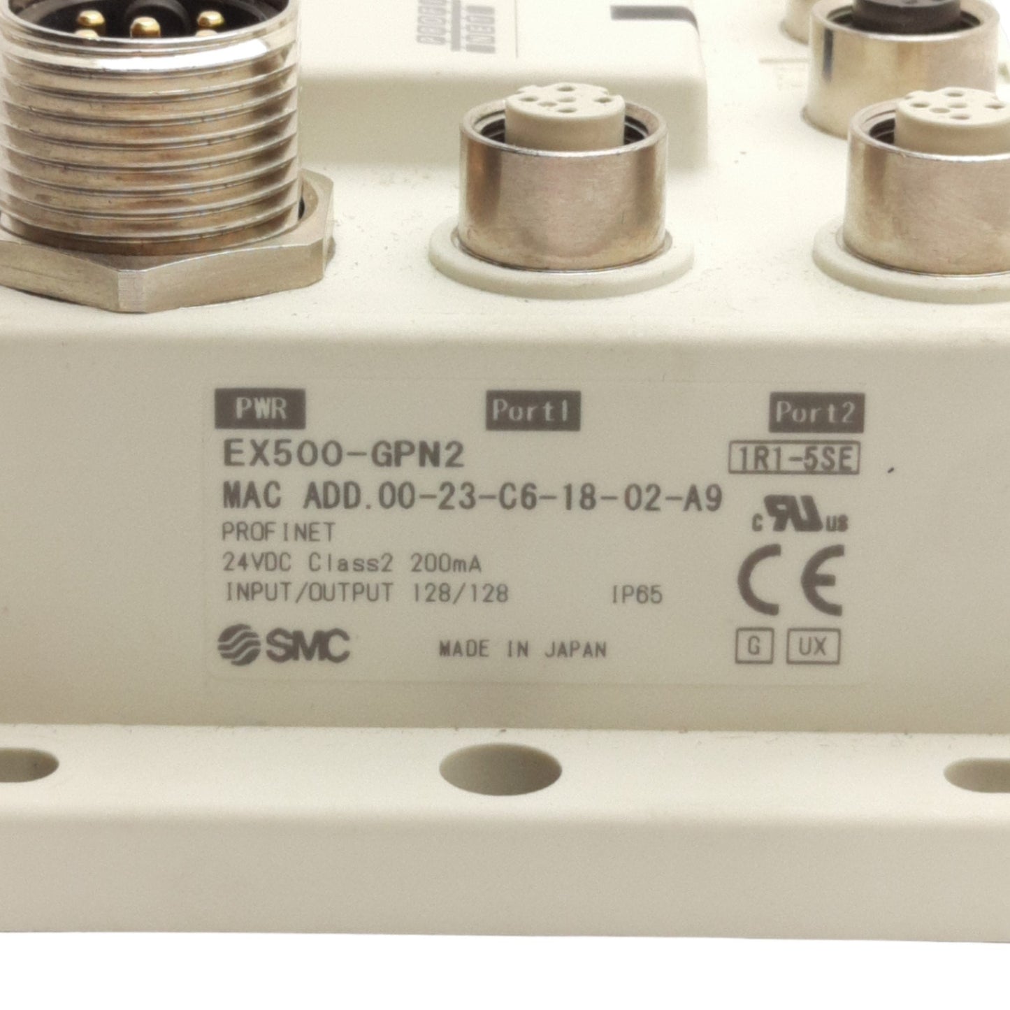 Used SMC EX500-GPN2 PROFINET Gateway GW Unit, 24VDC, 128 Input/Output Points, 4-Port