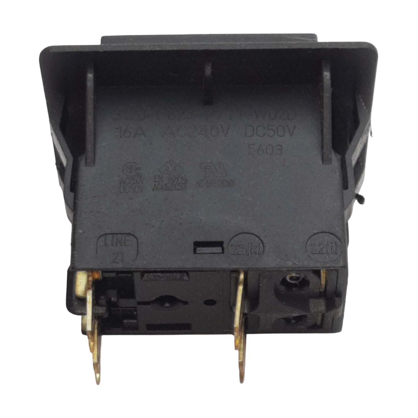 Used ETA 3120-F623-P7T1-W02D Thermal Pushbutton Circuit Breaker, 2-P 16A 50VDC/240VAC