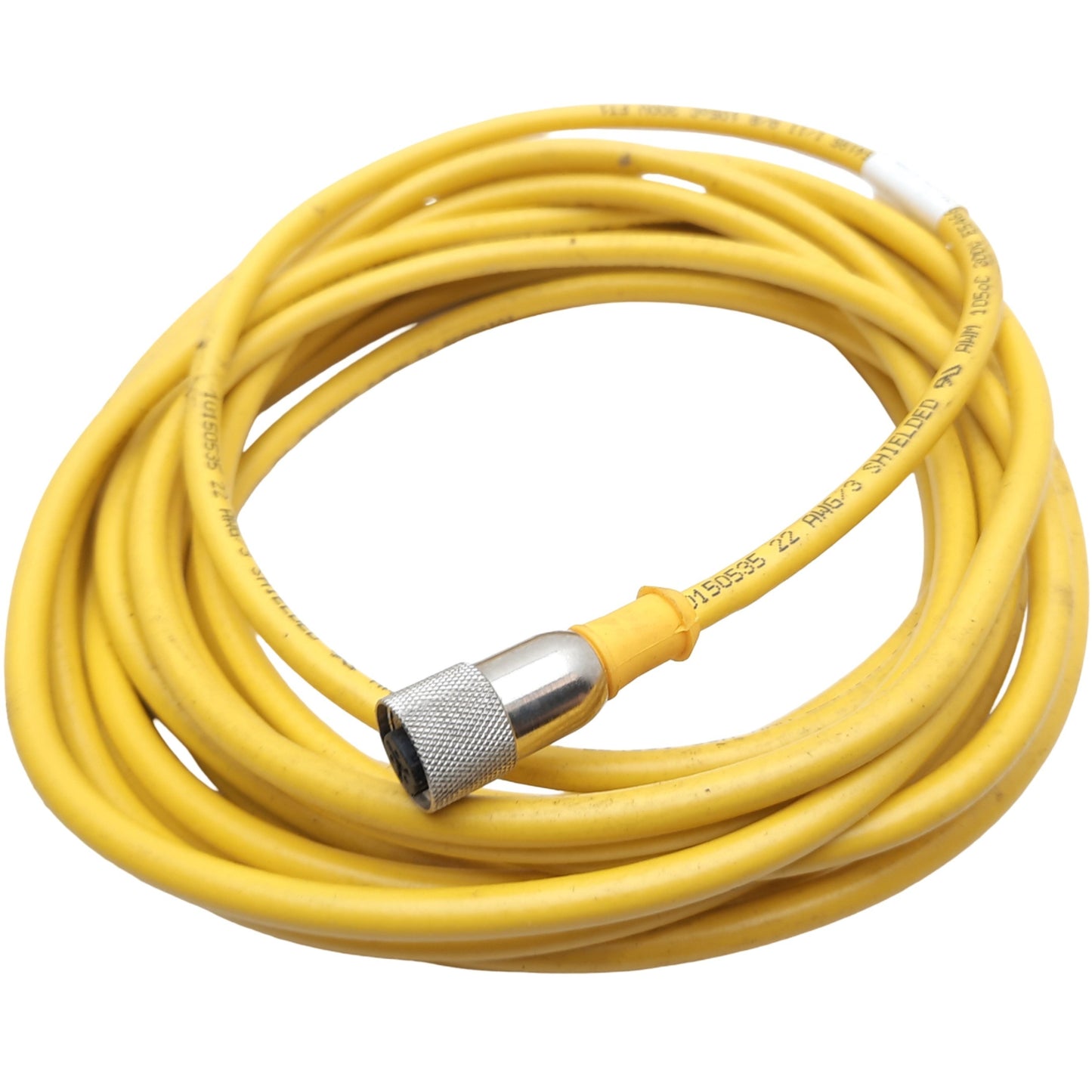 Used Turck KB 3T-6 MicroFast Cordset 3-Pin 1/2"-20 UNF Female to Flying Leads 250V 6m