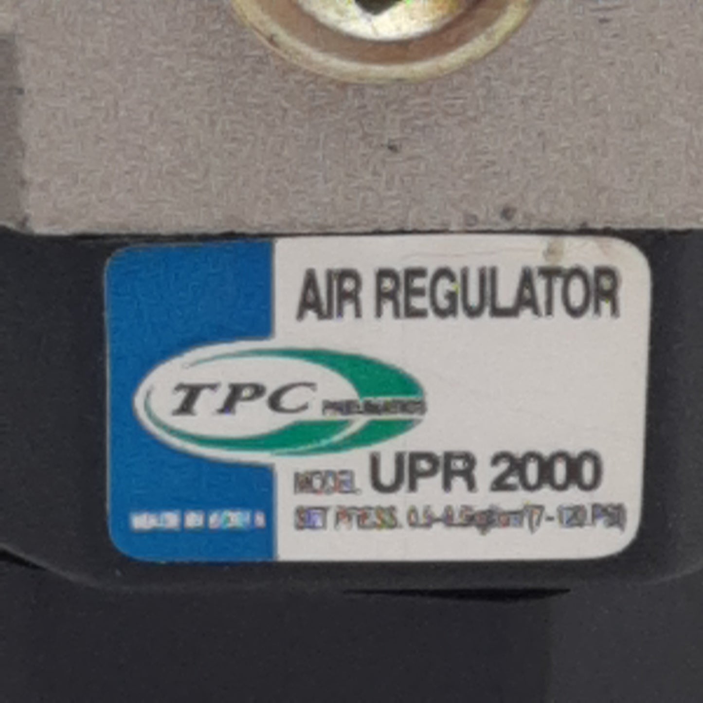 Used TPC UPR2000 Pneumatic Regulator, 7-120psi Set, 150psi Max, 1/4in NPT Ports