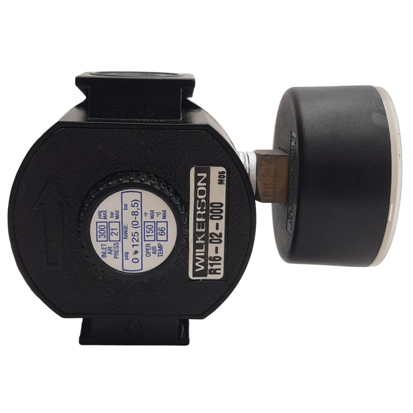 Used Wilkerson R16-02-000 Air Regulator W/0-160 Gauge, 1/4" NPT, 0-125 PSI Range