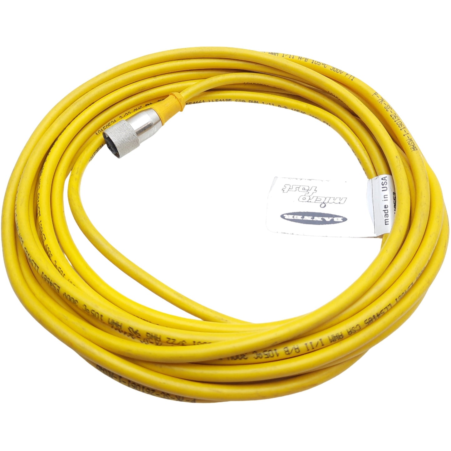 New – Open box Banner MQDC-315 Micro-Style Cord, 3-Pin 1/2"-20 UNF Female x Flying Leads 5m
