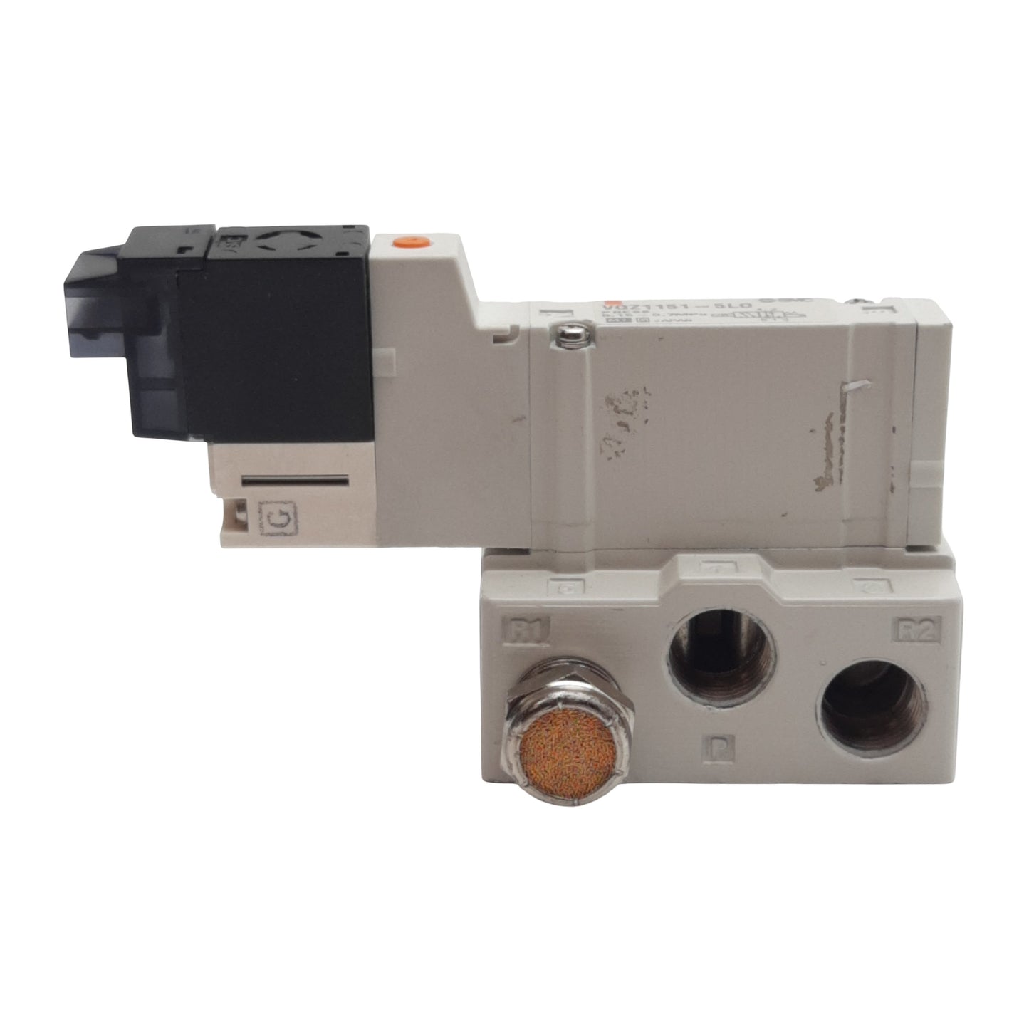 Used SMC VQZ1151-5LO Solenoid Valve, 5/2-Way NC, 0.15-0.7MPa, 1/8in NPT, 24VDC Coil