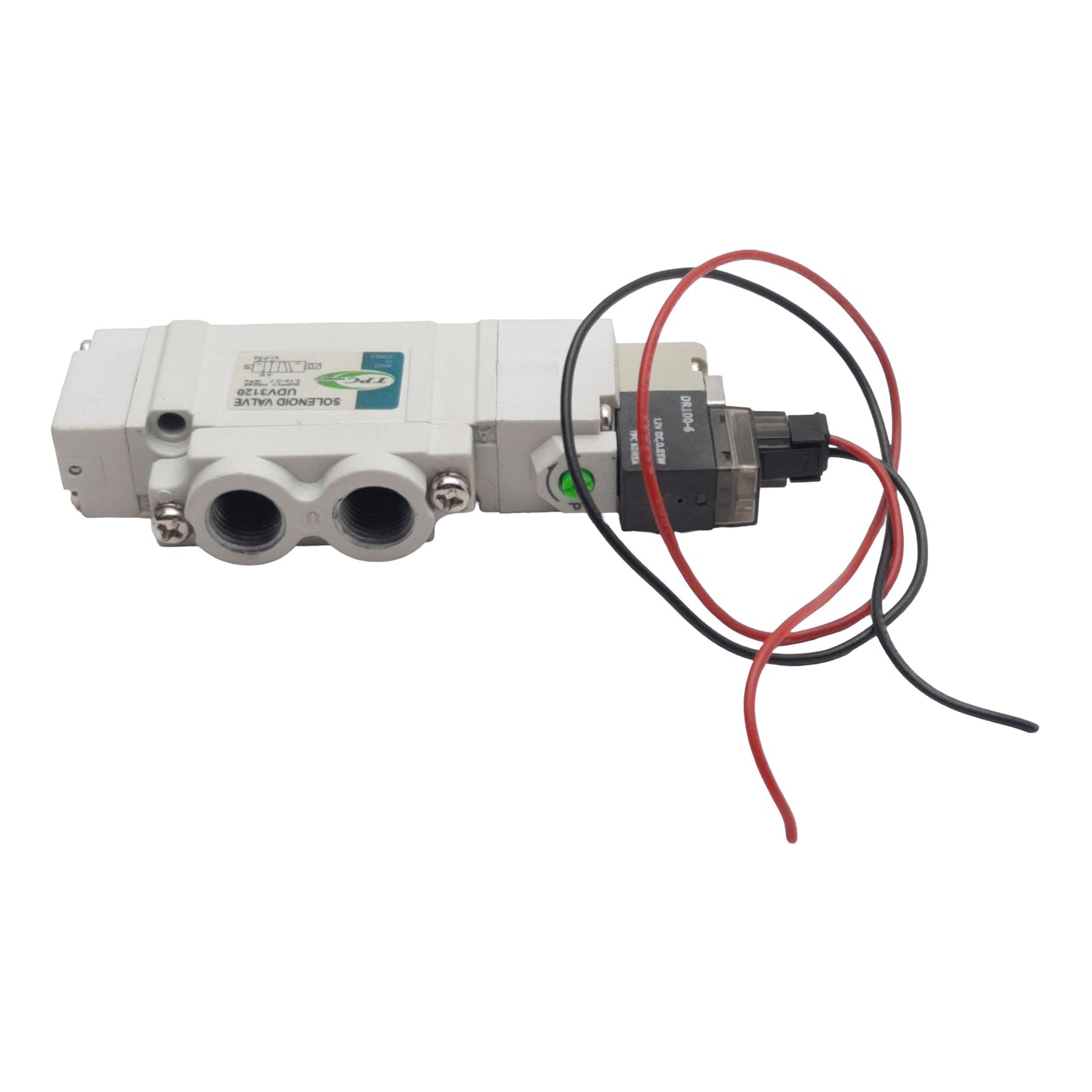 Used  TPC UDV3120 Solenoid Valve, 5/2-Way, 1/8in NPT, 0.15-0.7MPa, 12VDC Coil