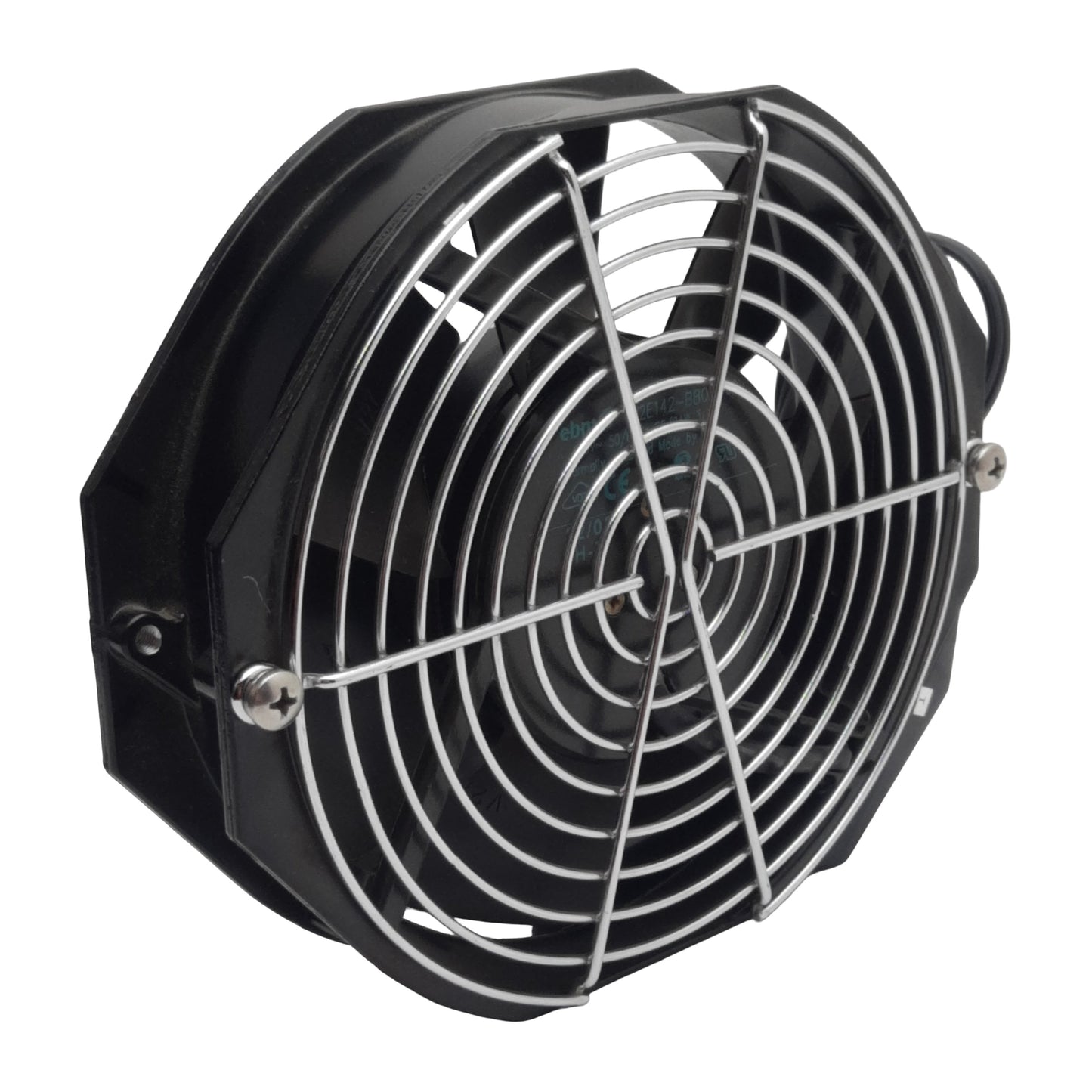 Used EBM Papst W2E142-BB05-01 AC Axial Fan, ø6in, 115VAC, 25/24W, 230CFM, 3350RPM