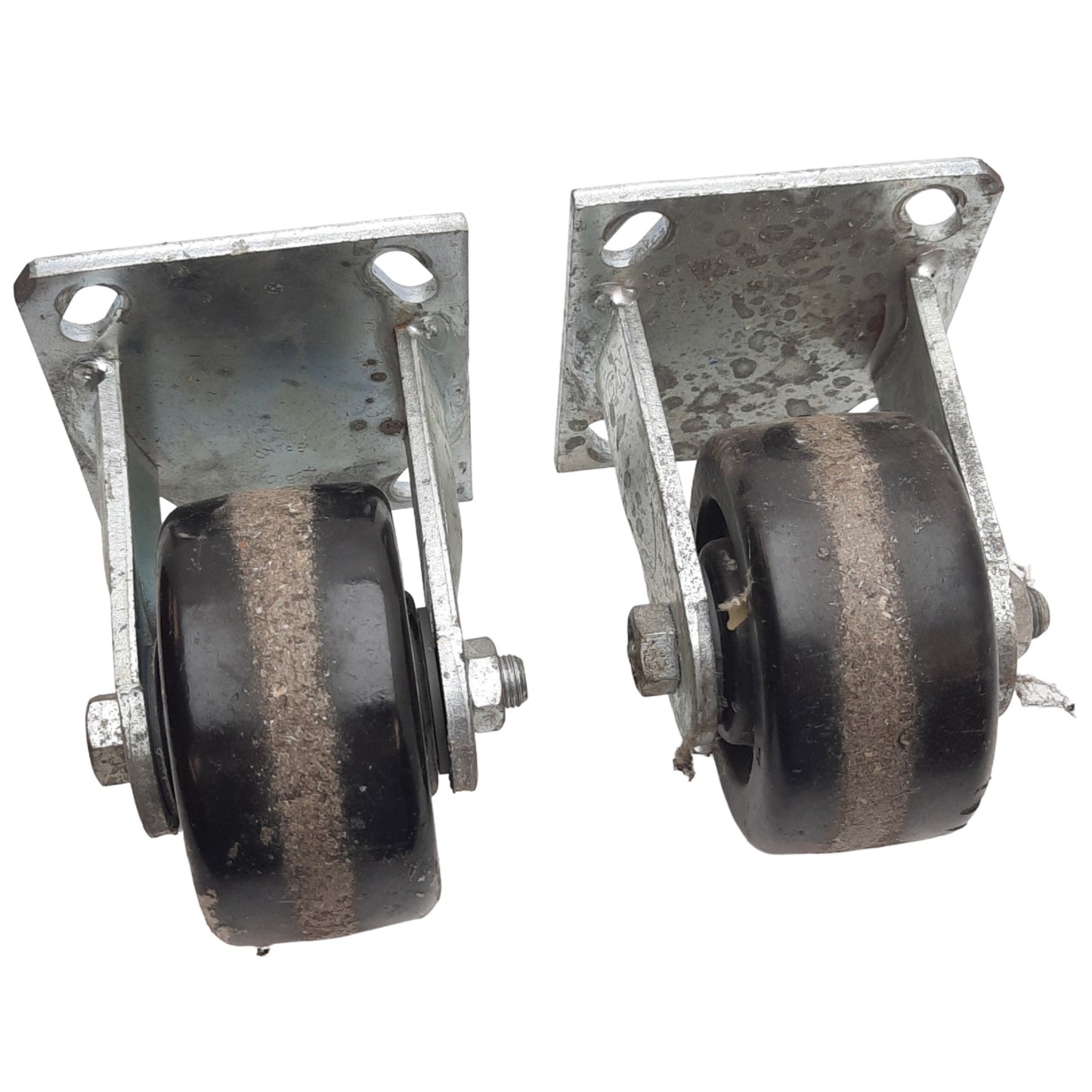 Used Lot of 2 Albion 170TM04201R Kingpinless Caster Wheel ø4in, 2in Tread, 4x4-1/2in