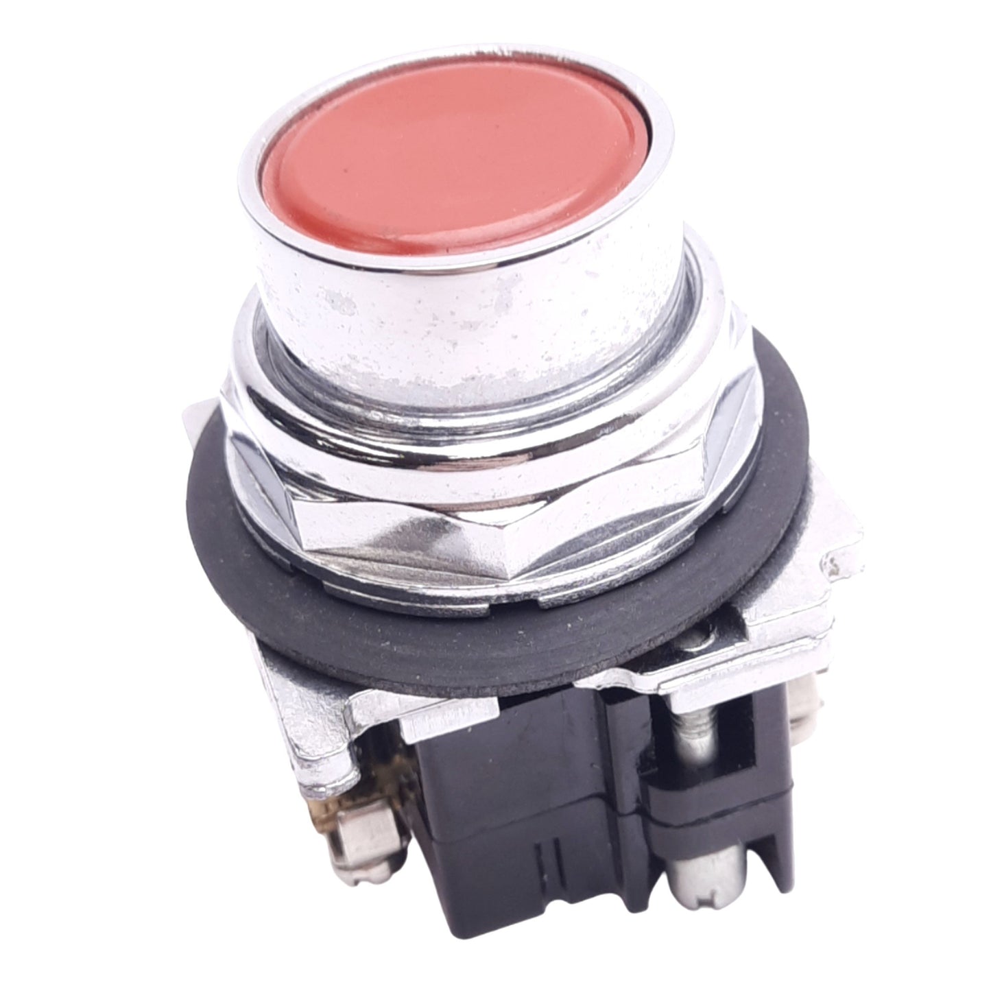 Used Eaton 10250T102-1 Flush Pushbutton Switch, ø30.5mm, 1NO 1NC, 600VAC 10A Max