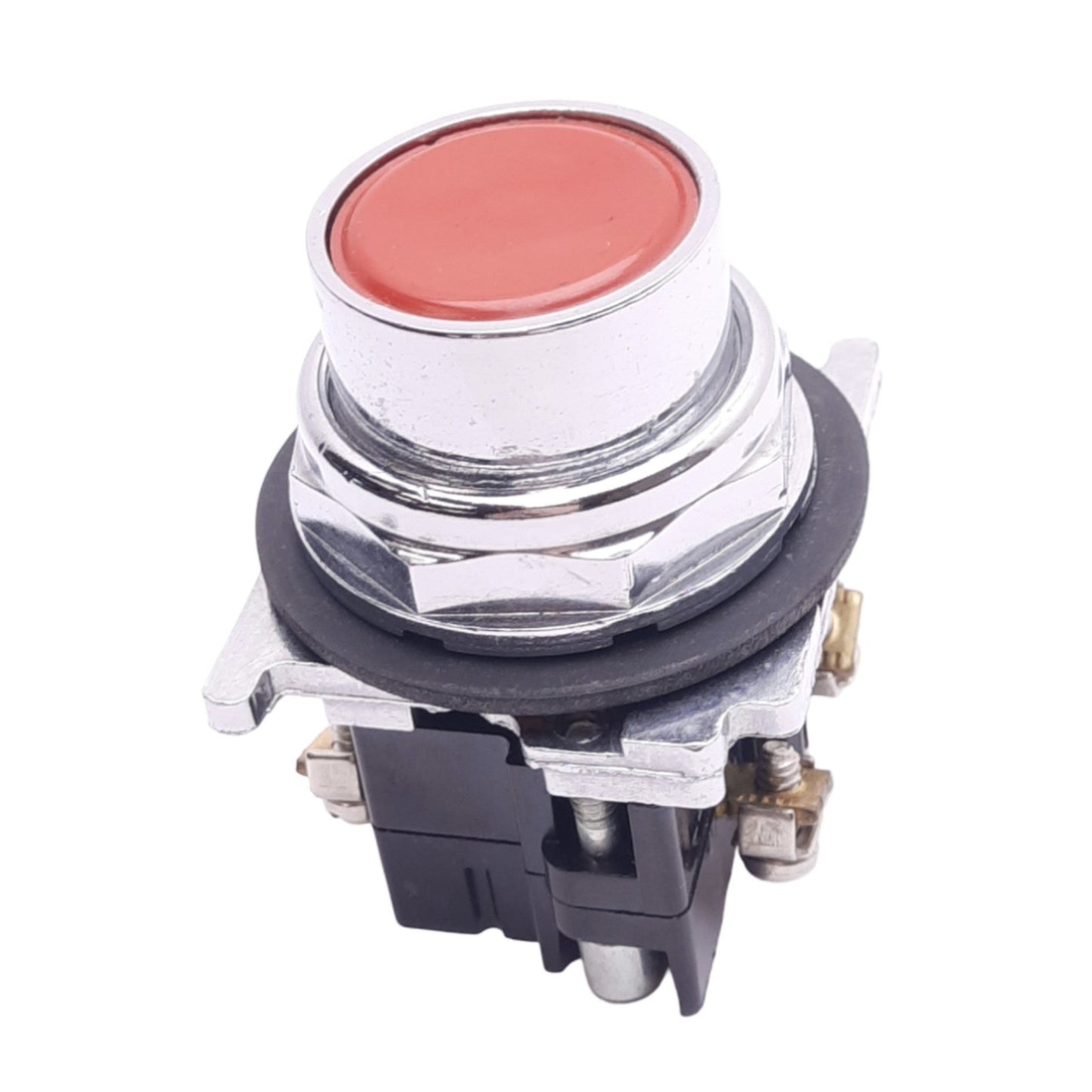 Used Eaton 10250T102-1 Flush Pushbutton Switch, ø30.5mm, 1NO 1NC, 600VAC 10A Max