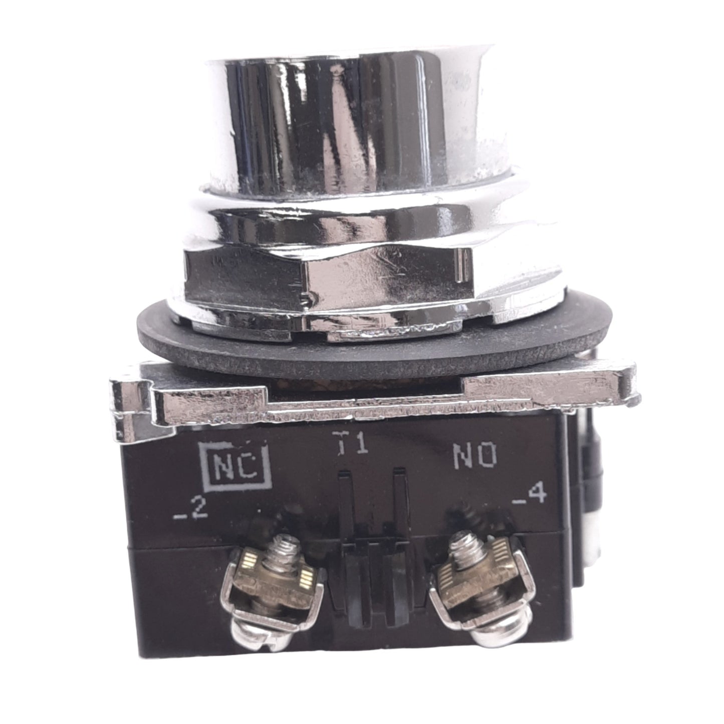 Used Eaton 10250T102-1 Flush Pushbutton Switch, ø30.5mm, 1NO 1NC, 600VAC 10A Max