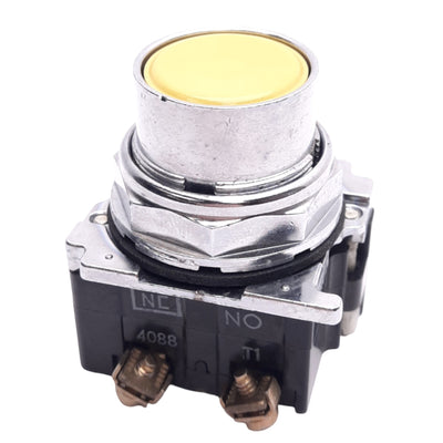 Used Eaton 10250T104-1 Yellow Pushbutton Switch, ø30.5mm, 1NO 1NC, 600VAC 10A Max
