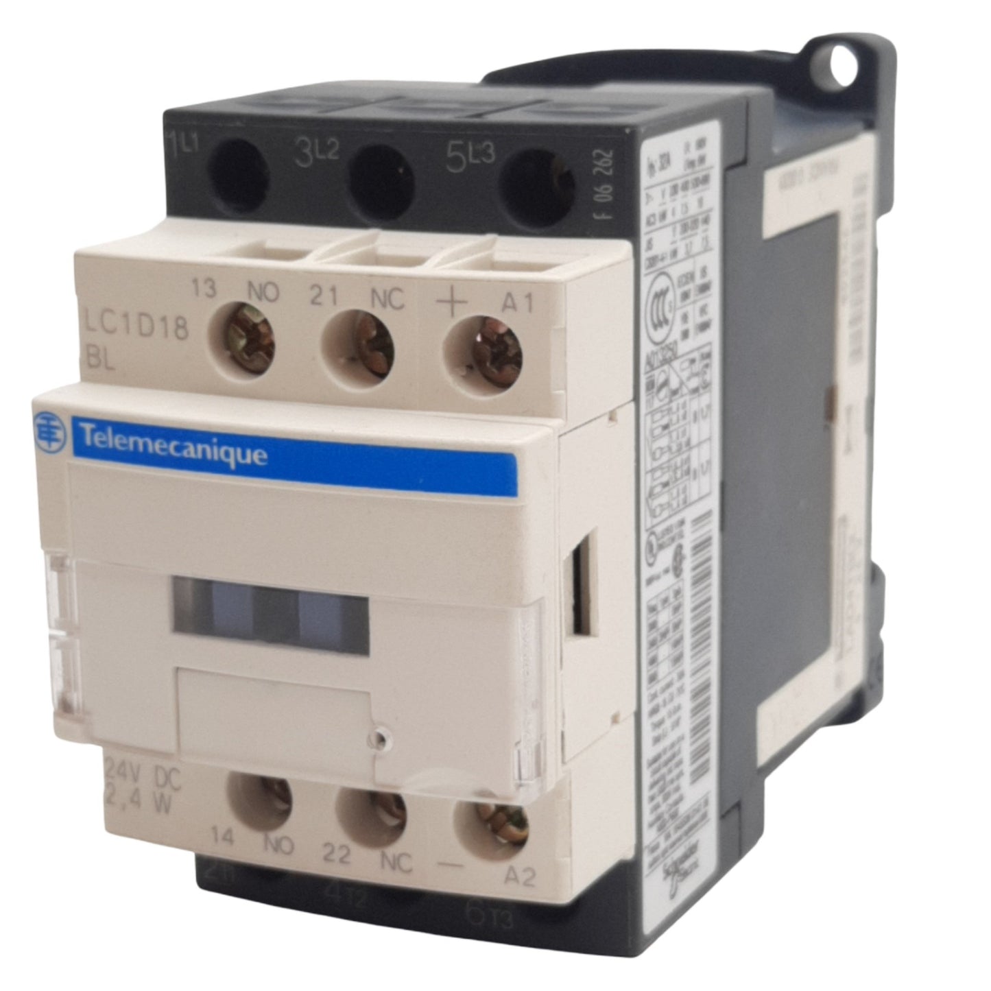 Used Telemecanique LC1D18BL TeSys D Contactor 3 Poles, 3NO, 24VDC Coil, 32A