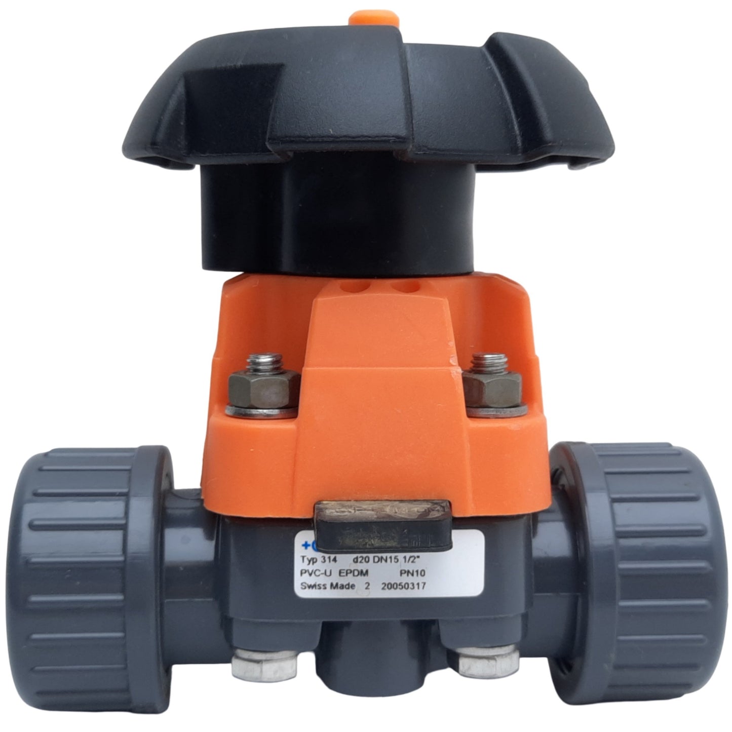 Used Georg Fischer Type 314 Diaphragm Valve, DN15 1/2" PVC-U PN10 *No End Connection*