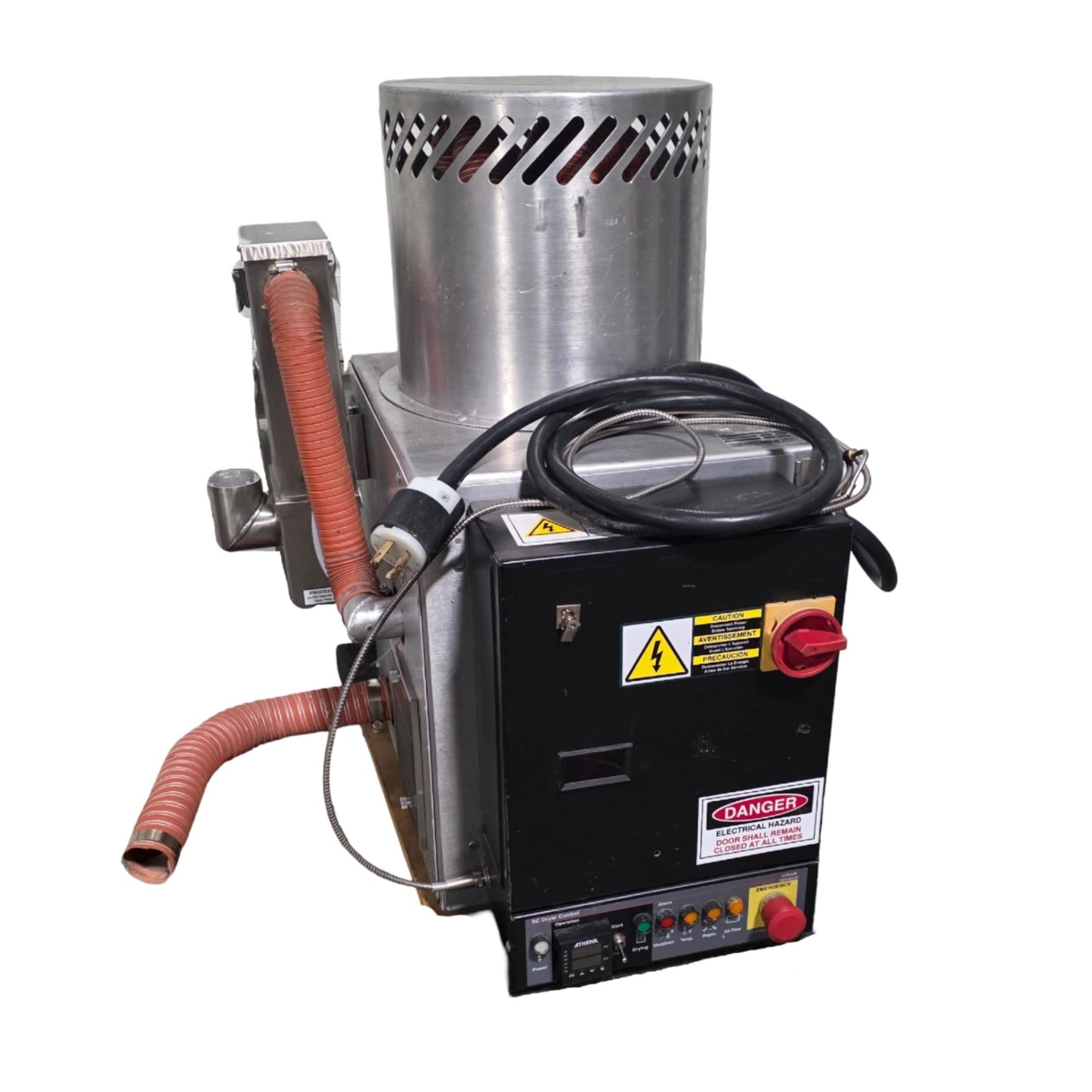 Used Conair Franklin SC-15 Carousel Material Dryer 150-375°F, 3.7kW, 480VAC 3-Ph 4.3A