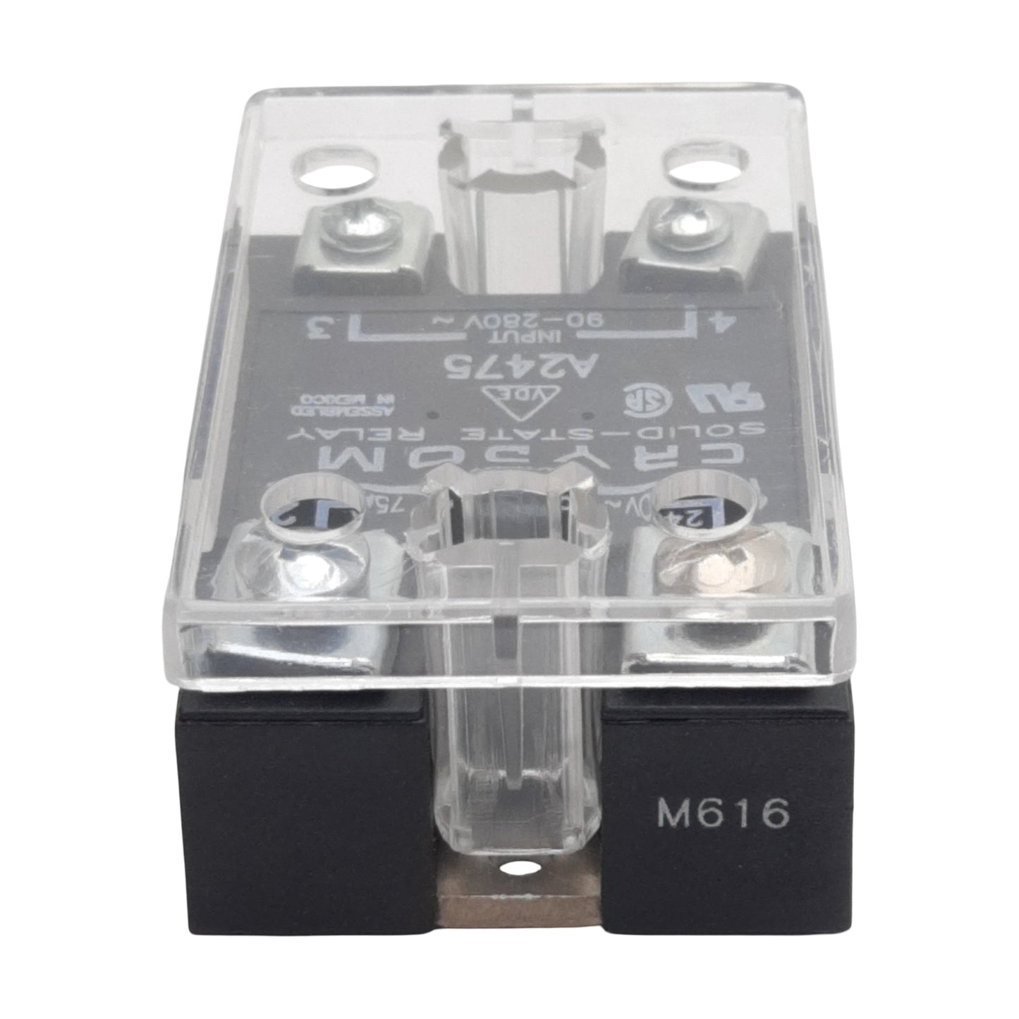 Used Crydom A2475 Solid-State Relay, SPST-NO, 90-280VAC In, 75A 240VAC Out
