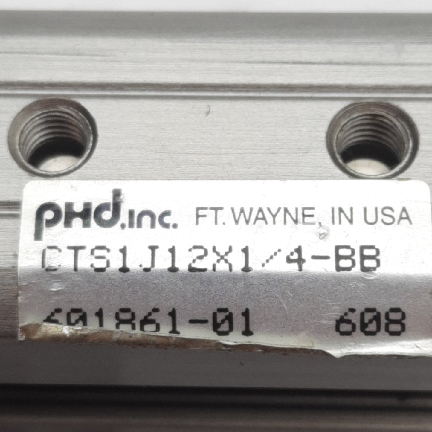 Used PHD CTS1J12X1/4-BB Pneumatic Cylinder, ø12mm Bore, 6.35mm Stroke, M4, 10bar