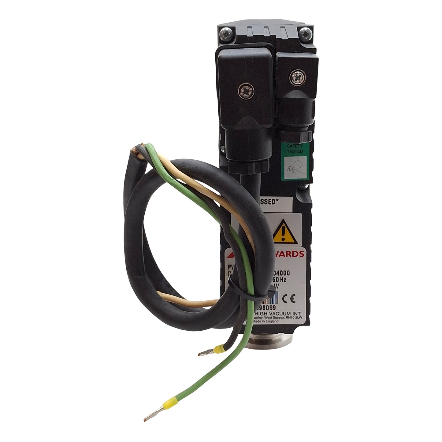 Used Edwards PV16EKS High Vacuum Solenoid Valve, 0.1µPa-0.2MPa, NW16, 90-132VAC Coil