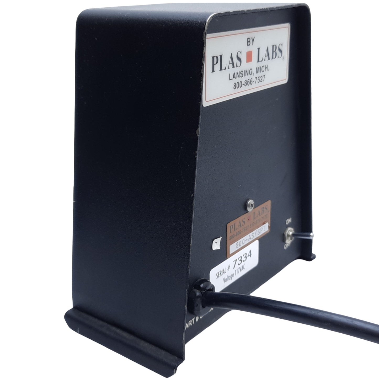Used Plas Labs 800-AS/SPI Work Station Static Eliminator, 60Hz 117 VAC *Has Residue*