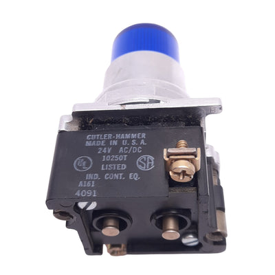 Used Eaton 10250T416C24 Blue Illuminated Push Button Switch, ø30.5mm, 24VAC/DC Lamp