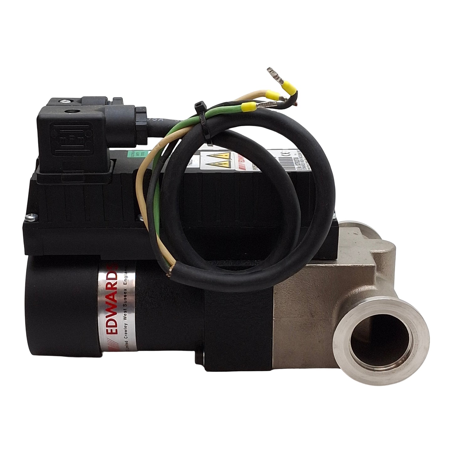 Used Edwards IPV25EKS High Vacuum Solenoid Valve, 0.1µPa-0.2MPa, NW25, 90-132VAC Coil