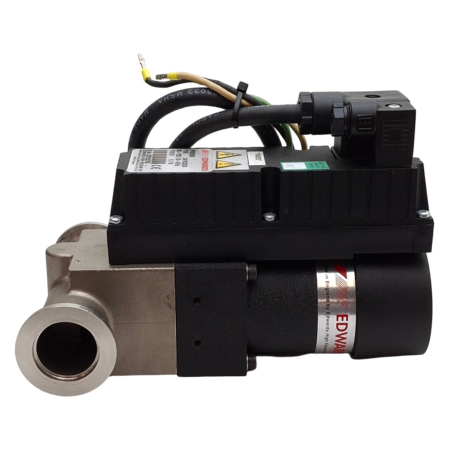 Used Edwards IPV25EKS High Vacuum Solenoid Valve, 0.1µPa-0.2MPa, NW25, 90-132VAC Coil