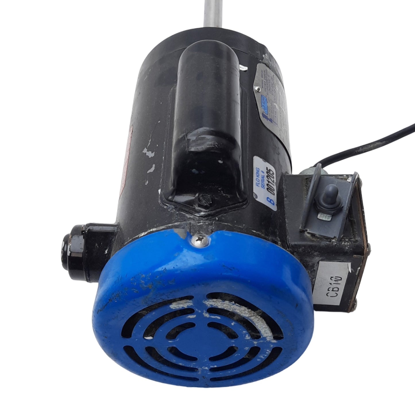 Used Flo King BX3000 Immersion Pump Motor 1/3HP, 110/220 115/230VAC, 13.75in L