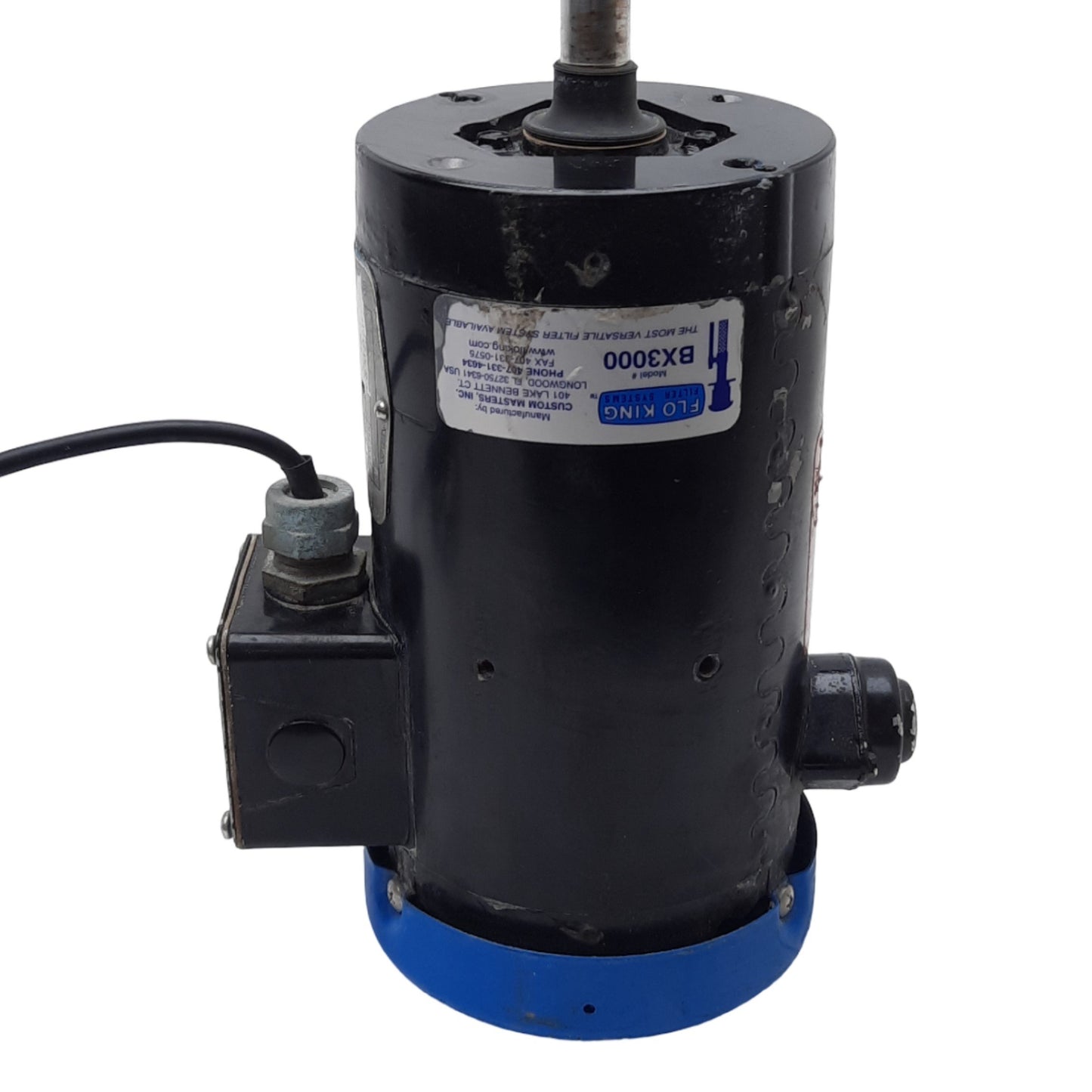 Used Flo King BX3000 Immersion Pump Motor 1/3HP, 110/220 115/230VAC, 13.75in L